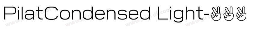 PilatCondensed Light字体转换